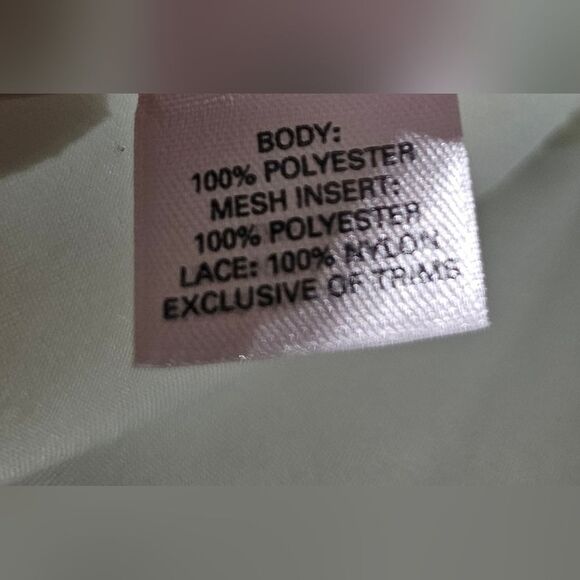 VICTORIA'S SECRET Vintage Polyester Lace Mesh Bridal Nightgown - Size Large - Picture 12 of 12